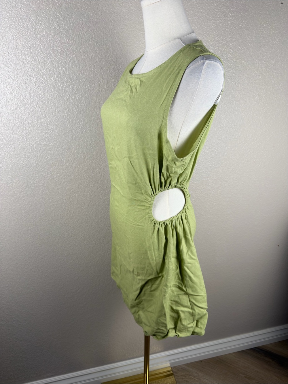 NWT Princess Polly Neon Lime Side Cutout Mini Dress, Size 8 - Picture 7 of 12
